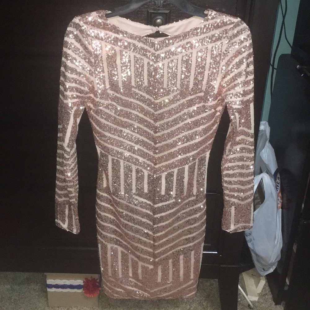 L’atiste Gold Sequin Dress